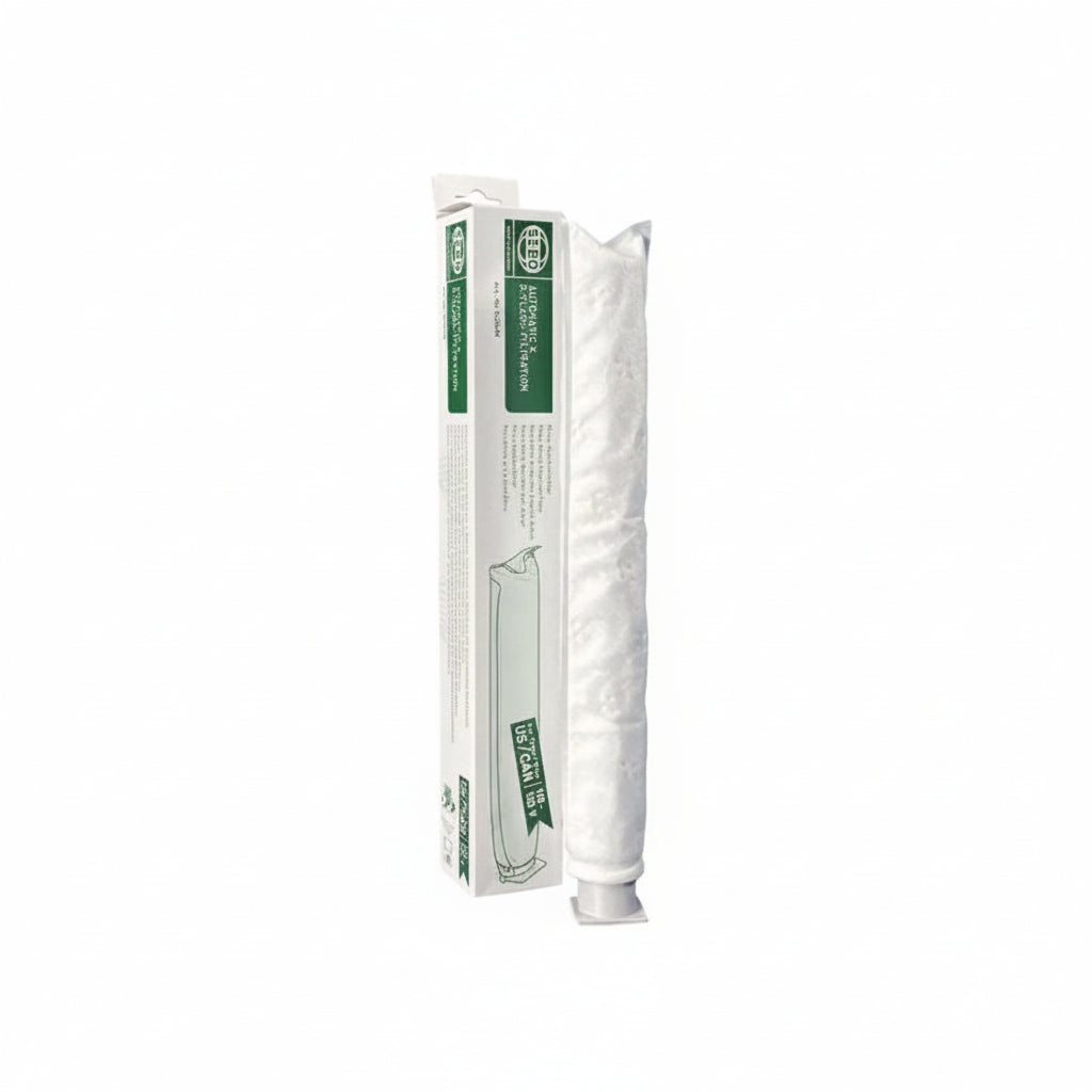 White tube with green label on a white background