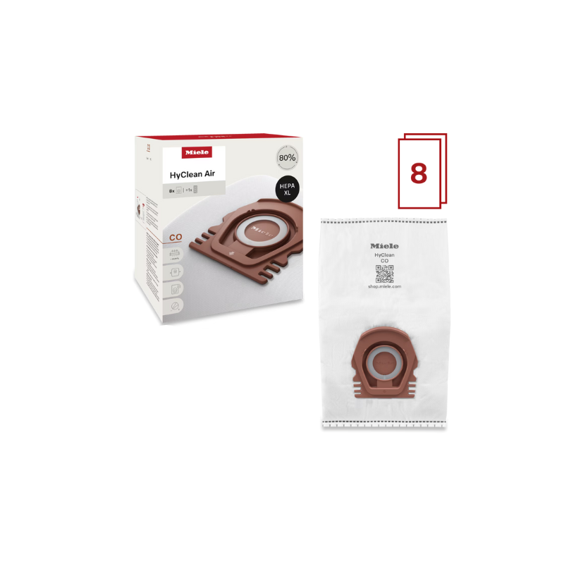 Miele Genuine Type FJM HyClean Dustbags 8 Pack **NEW**