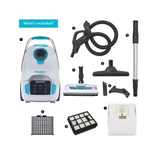 Simplicity Scout Plus Power Nozzle Canister Vacuum SCOUTPLUS