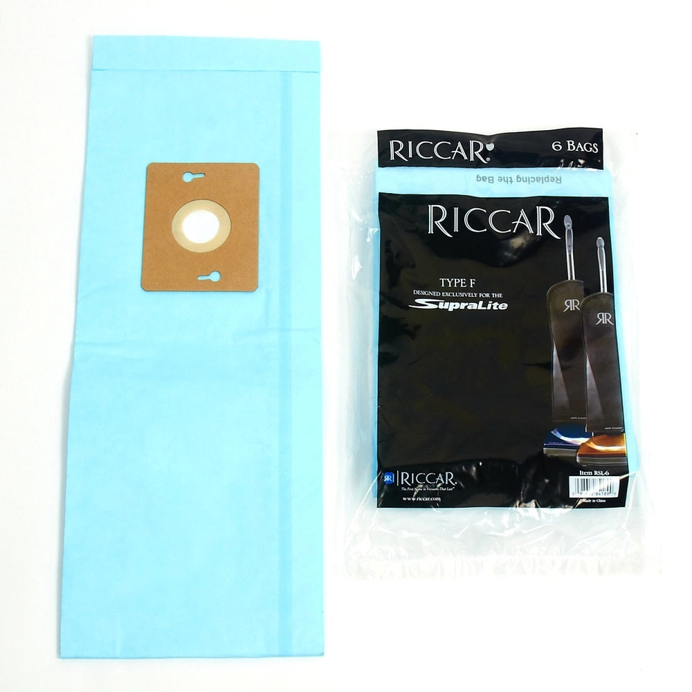 Riccar SupraLite Freedom Upright Paper Bags, 6 Pack RSL6