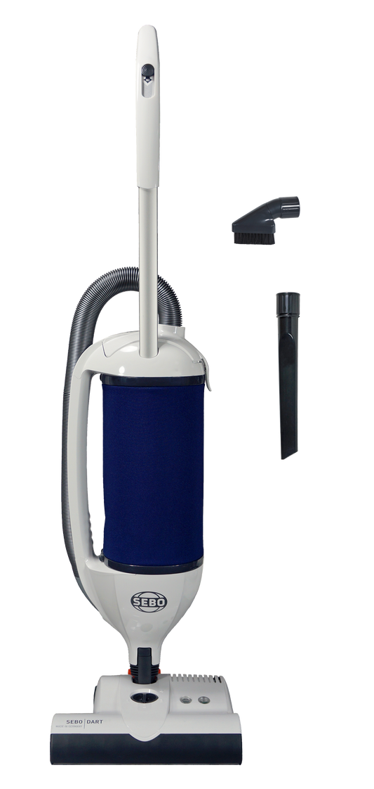 SEBO Dart White/Blue German Made Upright 9855AM