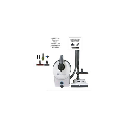 SEBO AIRBELT D4 Pet Bundle Premium White Canister Vacuum