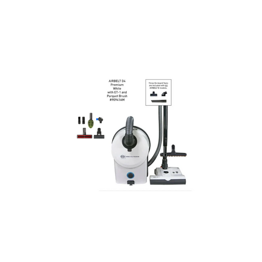 SEBO AIRBELT D4 Pet Bundle Premium White Canister Vacuum