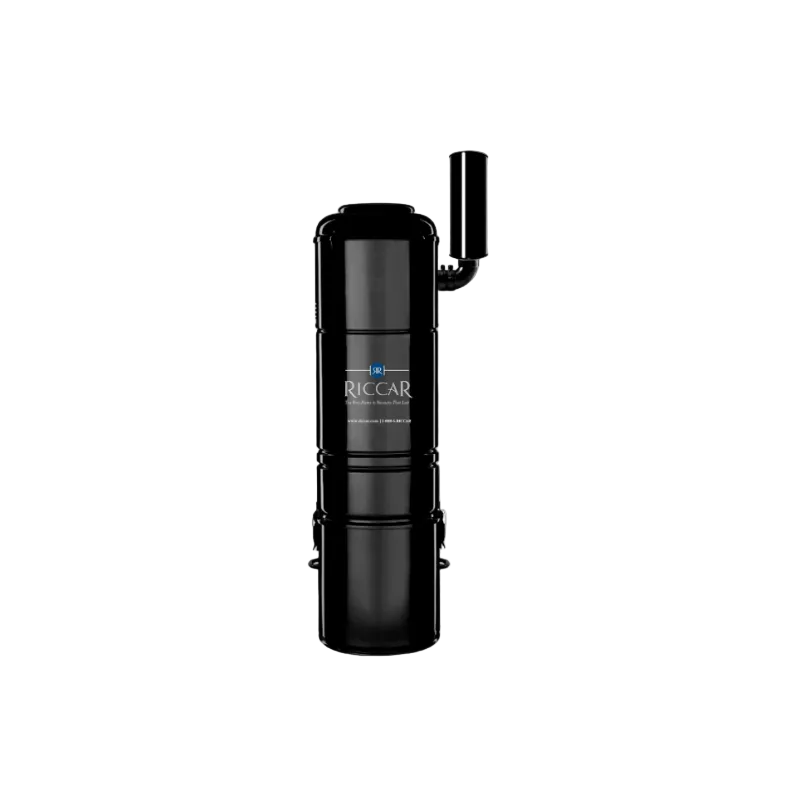 Black Riccar vacuum cleaner on a white background