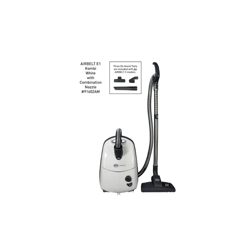 SEBO AIRBELT E1 Canister Vacuum Cleaner White 91602AM