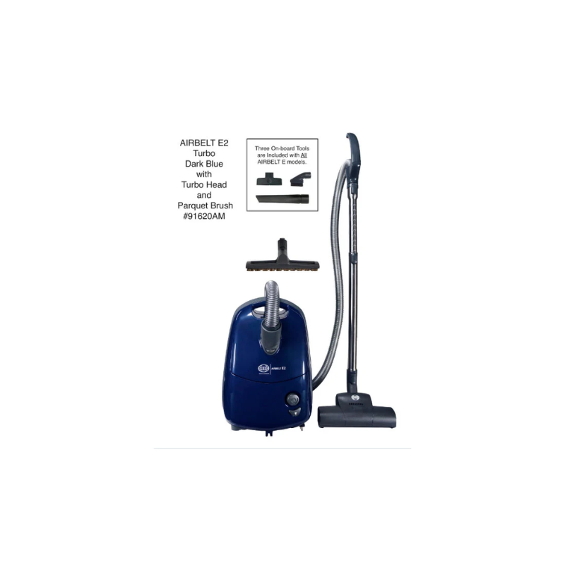 SEBO AIRBELT E2 Turbo Canister Vacuum Dark Blue 91620AM