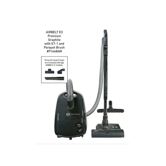 SEBO AIRBELT E3 Premium Graphite Canister Vacuum 91648AM