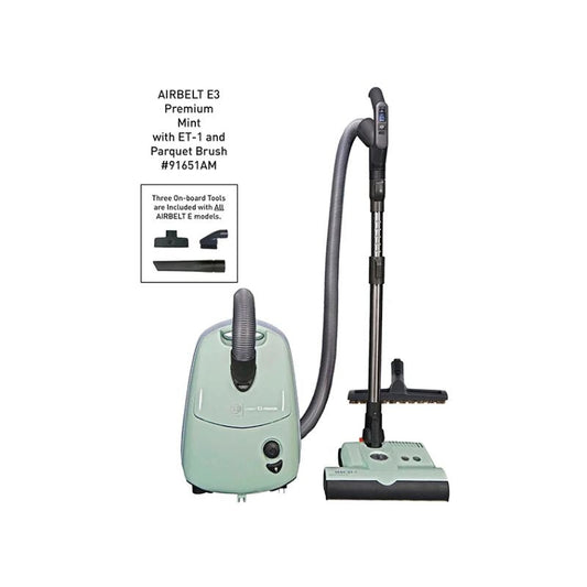 SEBO AIRBELT E3 Premium Pastel Green Canister Vacuum 91651AM
