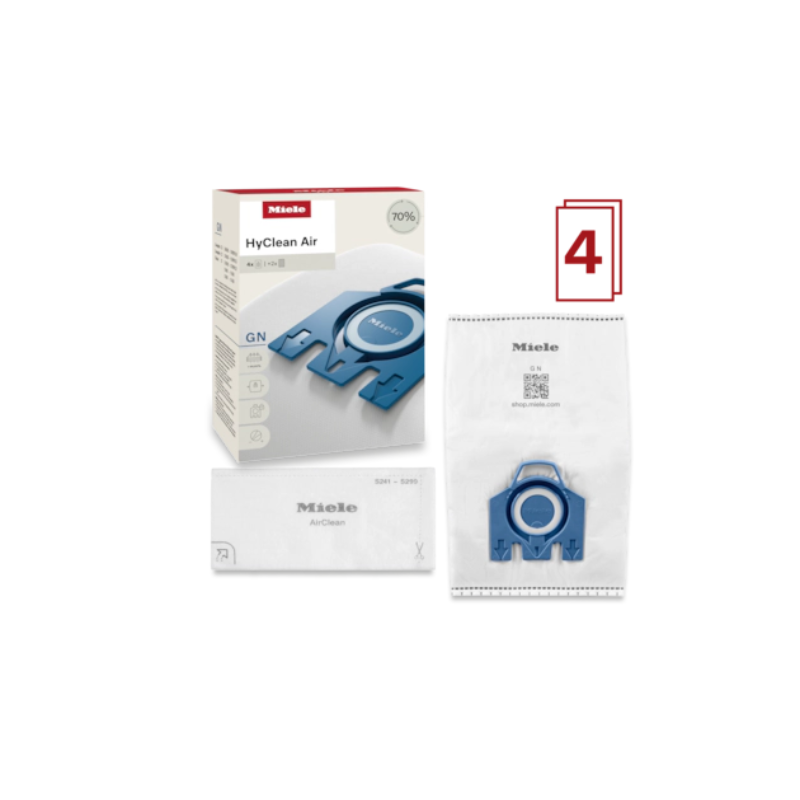 Miele Type GN HyClean 3D Dustbags 4 Pack — Classic C1, Complete C2 & C3