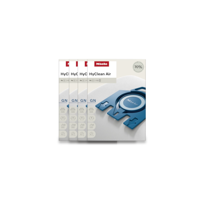 Miele Type GN HyClean 3D Dustbags Case of 4 Boxes — Classic C1, Complete C2 & C3