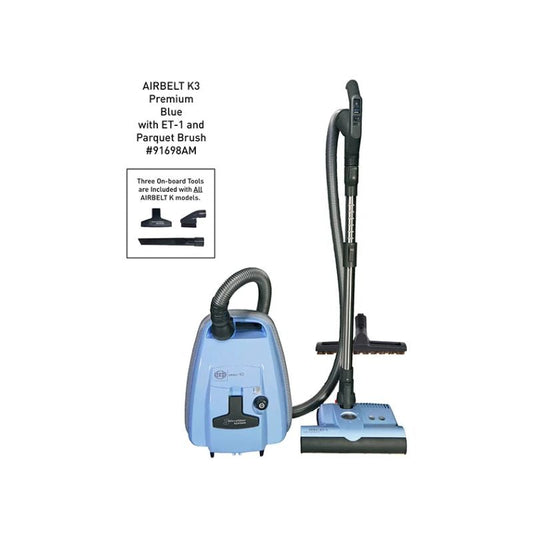 SEBO AIRBELT K3 Premium Canister Vacuum Cleaner Pastel Blue 91698AM