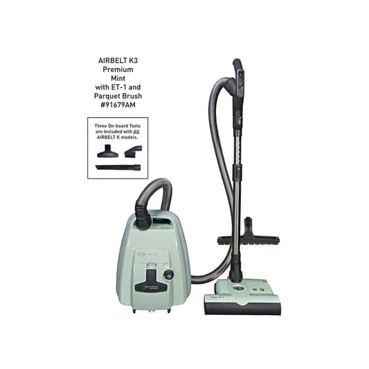SEBO AIRBELT K3 Premium Canister Vacuum Cleaner Pastel Green 91769AM