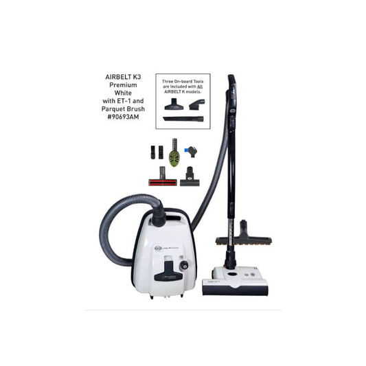 SEBO AIRBELT K3 Pet Bundle Premium Canister Vacuum Cleaner White