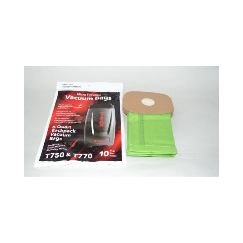 Titan T750 Backpack Vacuum Bags 10 Pack