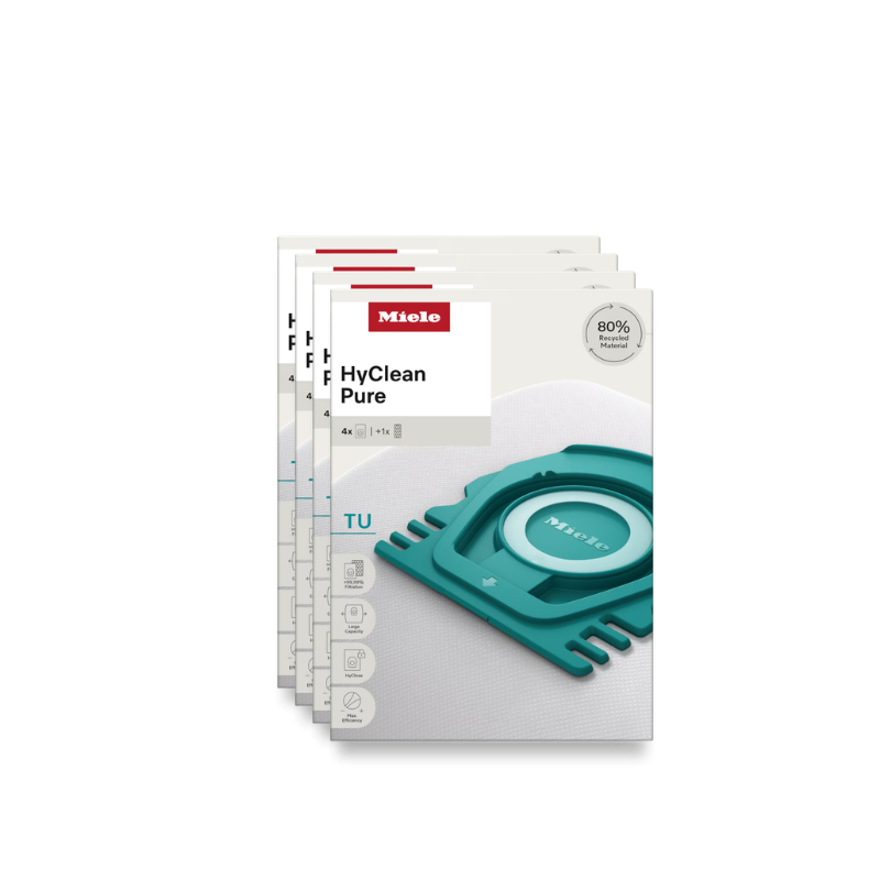 Miele Type TU HyClean Dustbags | Case of 16 (4×4+1 Packs) | Guard L1