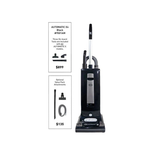 SEBO Automatic X4 Onyx Upright Vacuum Cleaner 9501AM