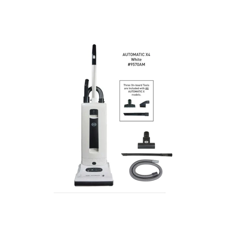 SEBO Automatic X4 Value Pack Bundle White Upright Vacuum Cleaner 9570AM