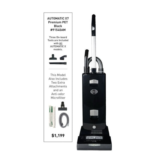 SEBO Automatic X7 Onyx Upright Boost Pet Premium 91540AM